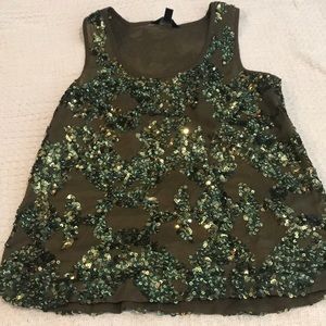 J Crew camp sequin tank